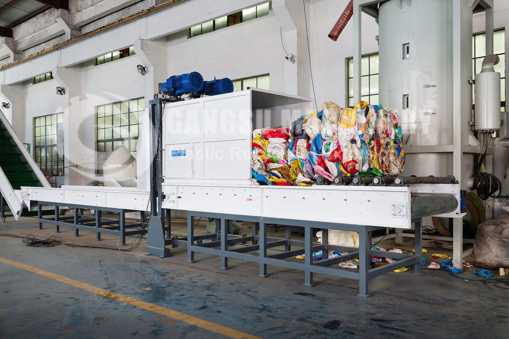 PET recycling washing machinery bale opener