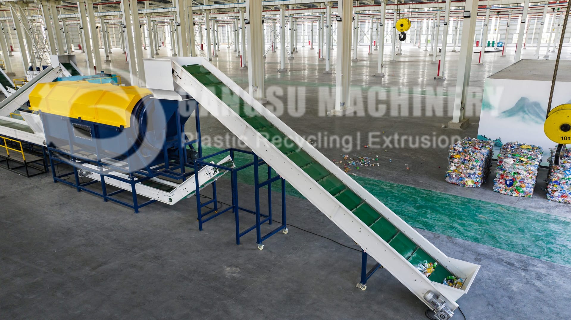 PET recycling machines belt conveyor