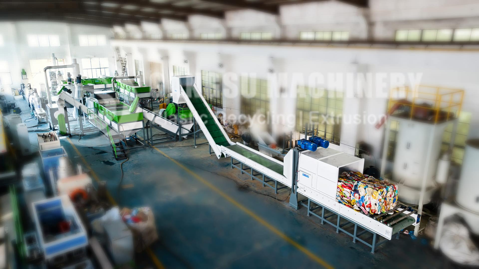 HDPE PP plastic recycling machine